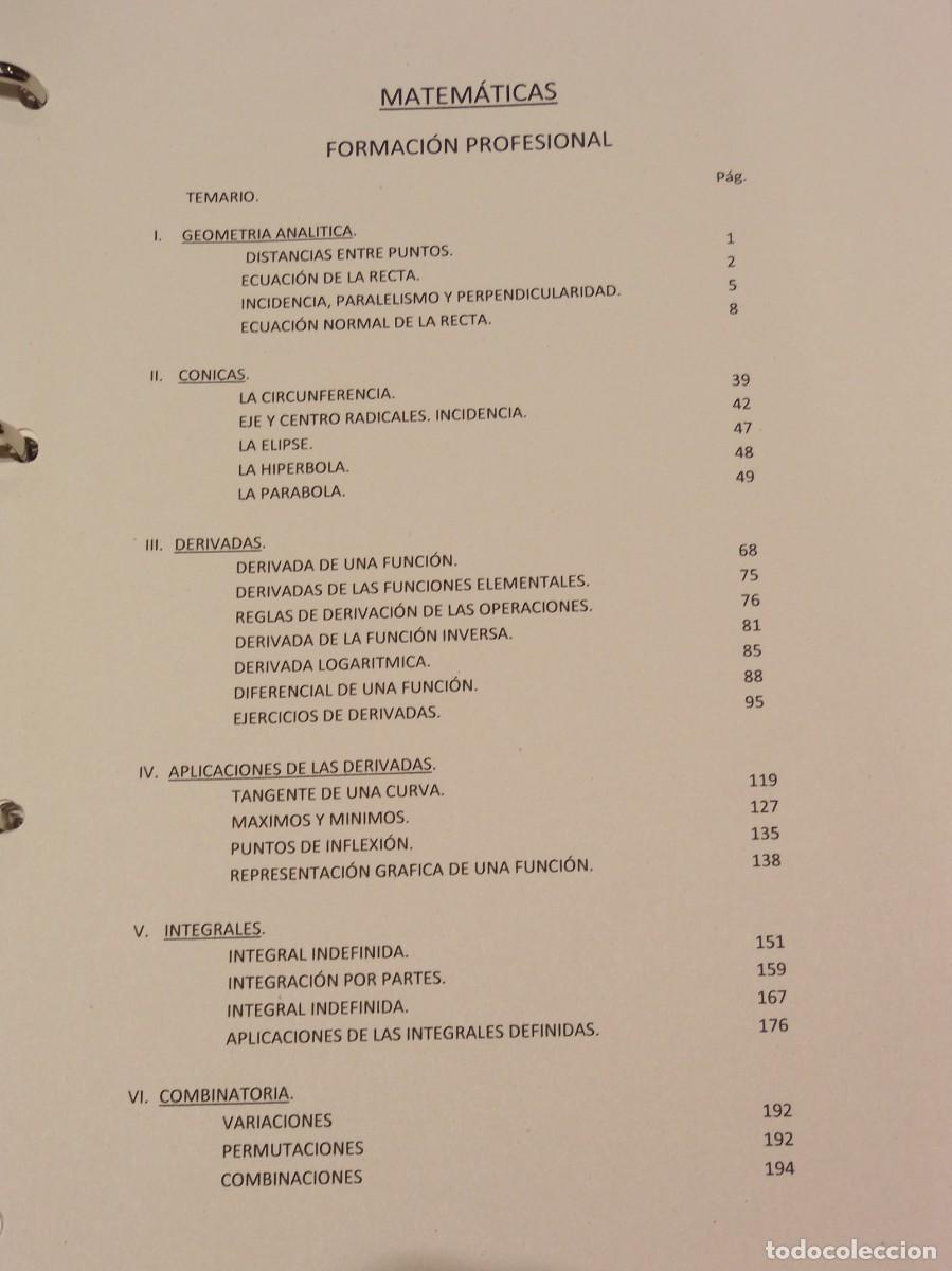 Libros de segunda mano de ciencias: CARPETA DE MATEM&Aacute;TICAS - EJERCICIOS RESUELTOS - F. P. Y SECUNDARIA. - Foto 2