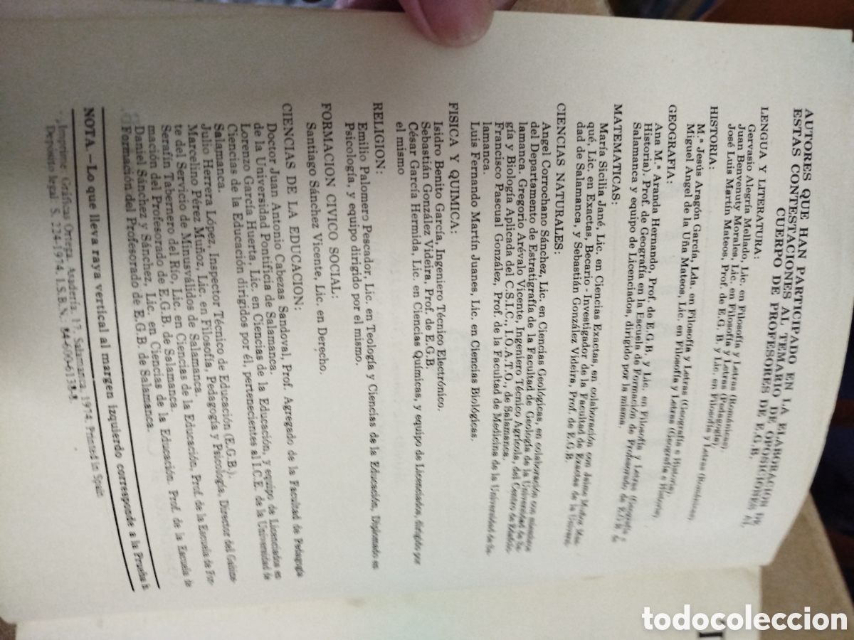 Libros de segunda mano de ciencias: Matem&aacute;ticas oposiciones al cuerpo de profesores de EGB - Foto 5