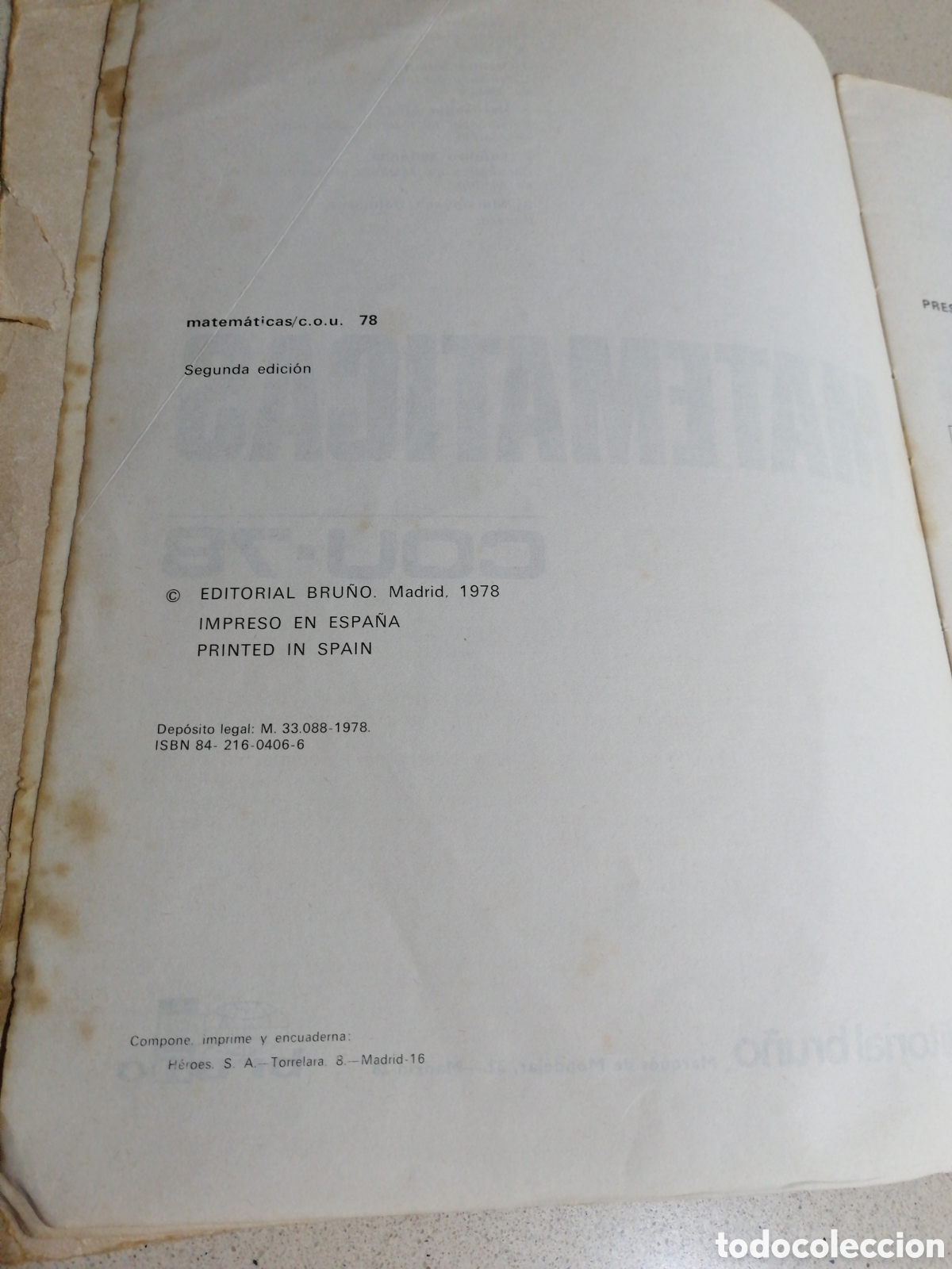 Libros de segunda mano de ciencias: Libro Matem&aacute;ticas Cou 78 Ed Bru&ntilde;o - Foto 7