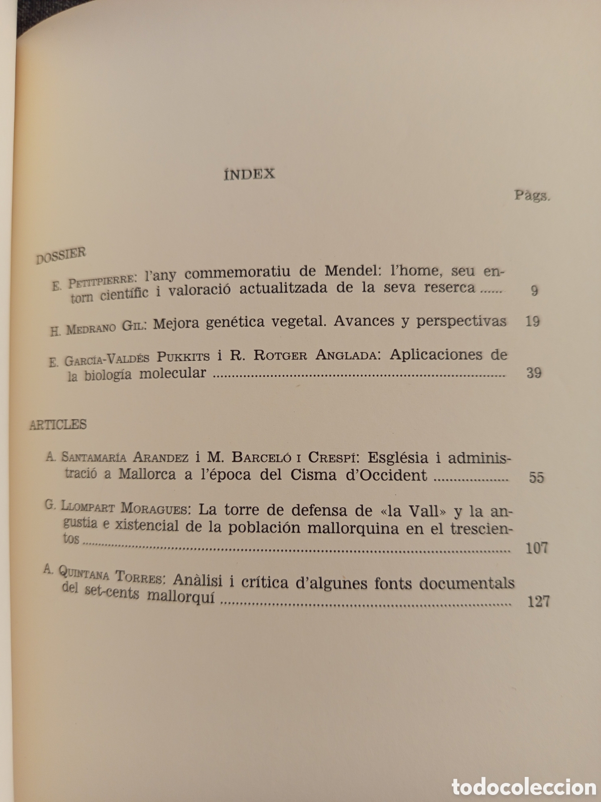 Libros de segunda mano: ESTUDIS BALEARICS N&deg; 13 (DOSSIER CENTENARI MENDEL) - Foto 3