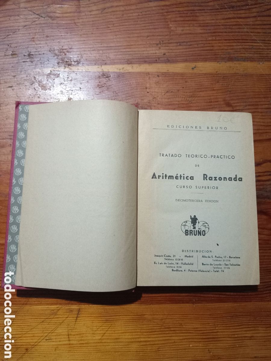 Libros de segunda mano de ciencias: Aritm&eacute;tica Razonada curso superior - Foto 3