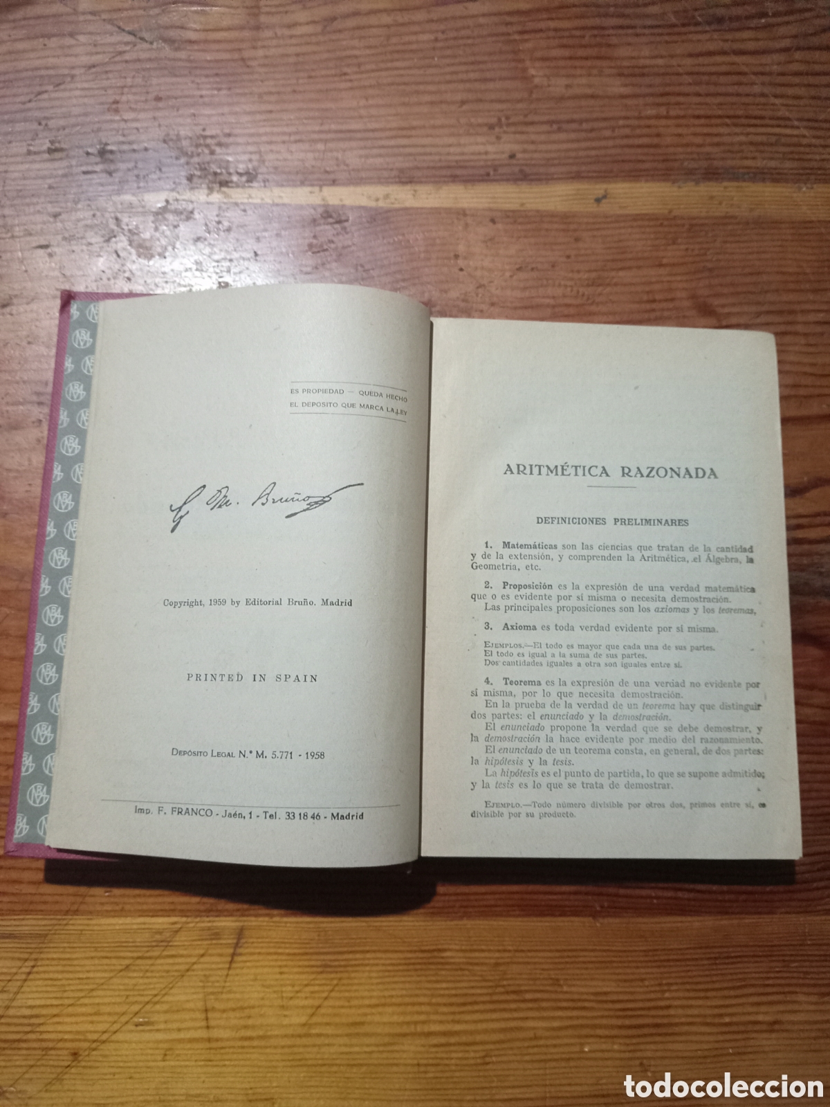 Libros de segunda mano de ciencias: Aritm&eacute;tica Razonada curso superior - Foto 4