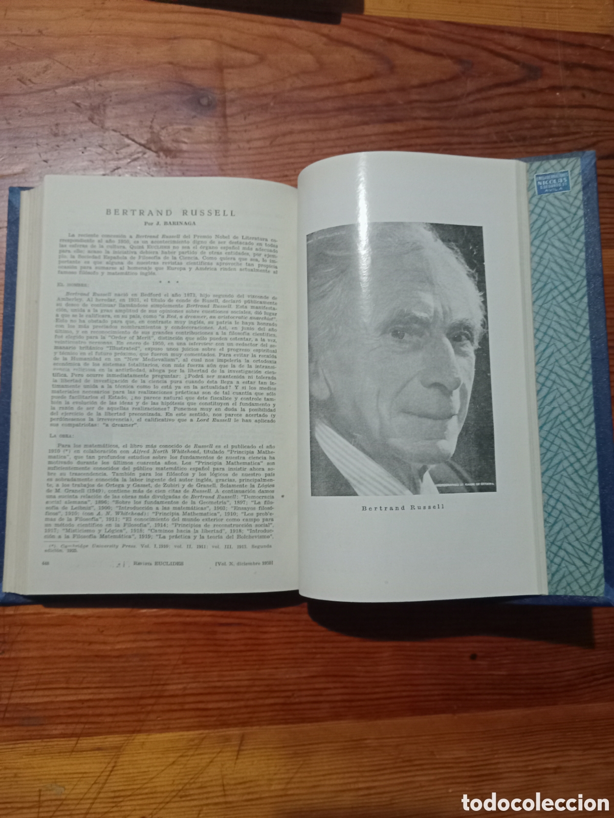 Libros de segunda mano de ciencias: Euclides volumen X a&ntilde;o 1950 - Foto 5