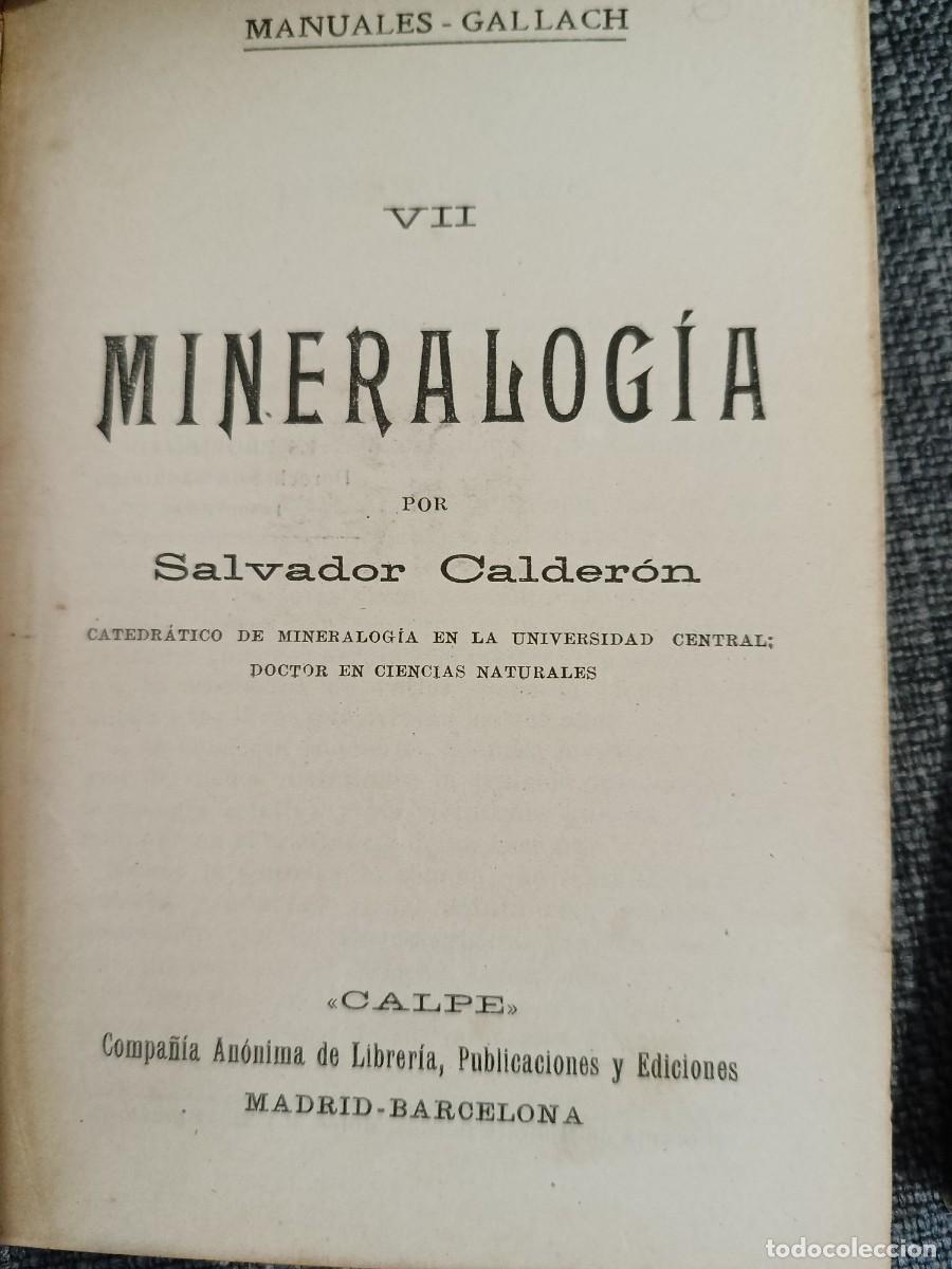 Libros de segunda mano de ciencias: MINERALOGIA 7 Manuales Gallart - Foto 2
