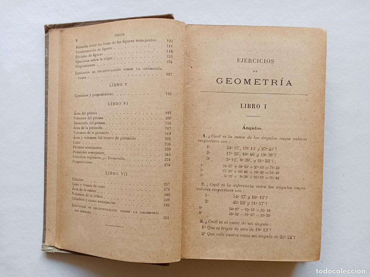 Libros de segunda mano de ciencias: GEOMETRIA Curso Superior con numerosos ejercicios CLAVE PARA EL MAESTRO Bru&ntilde;o - Foto 4