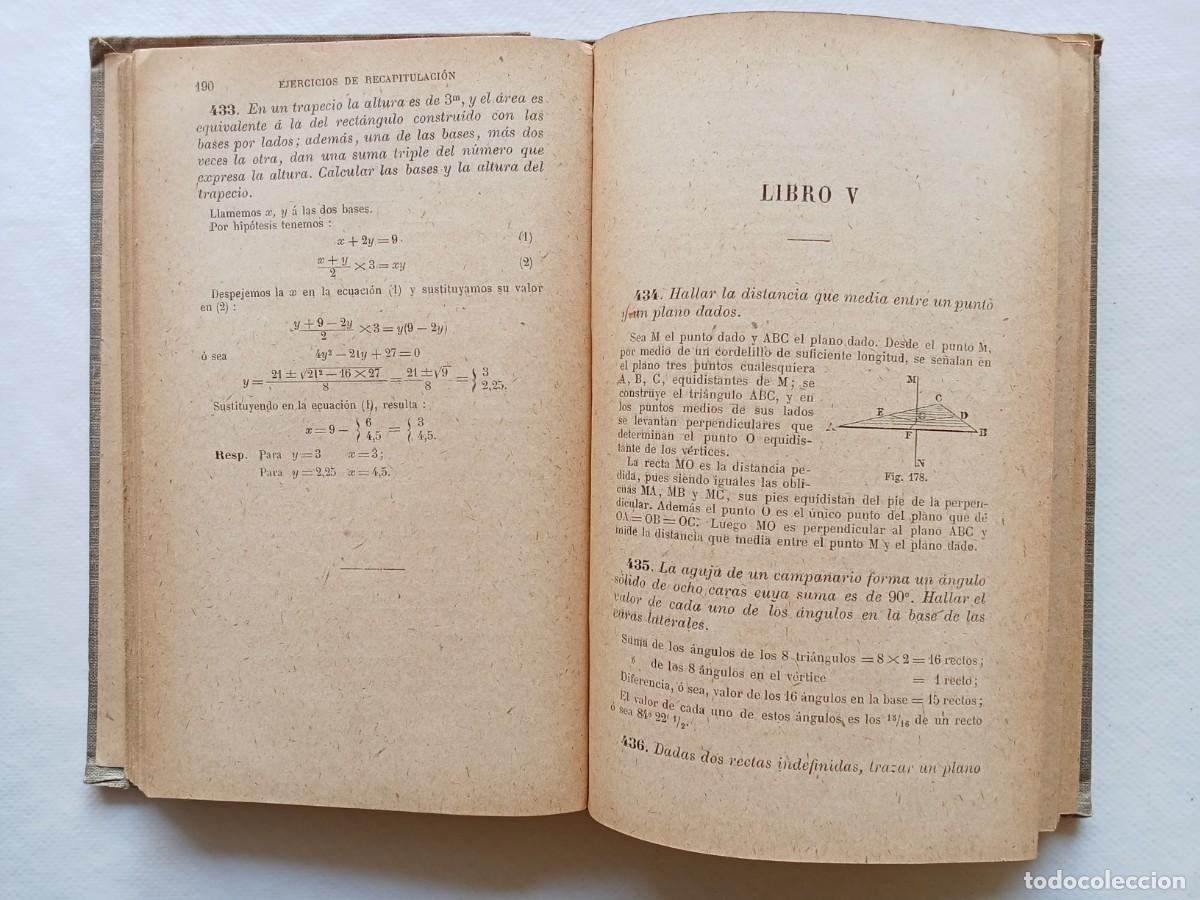 Libros de segunda mano de ciencias: GEOMETRIA Curso Superior con numerosos ejercicios CLAVE PARA EL MAESTRO Bru&ntilde;o - Foto 5