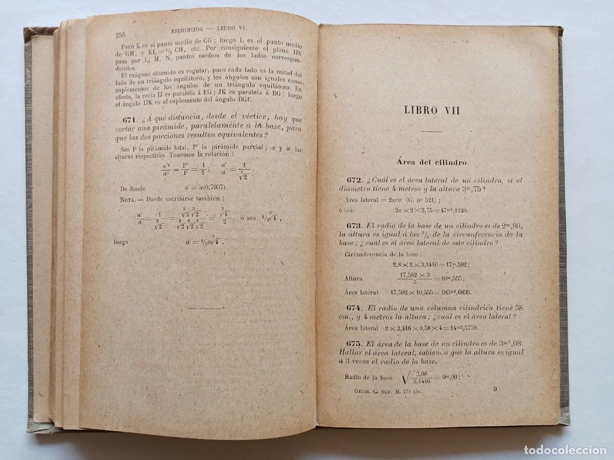 Libros de segunda mano de ciencias: GEOMETRIA Curso Superior con numerosos ejercicios CLAVE PARA EL MAESTRO Bru&ntilde;o - Foto 7