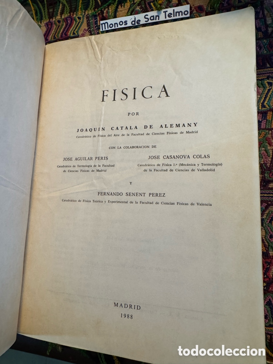 Libros de segunda mano de ciencias: F&iacute;sica Joaqu&iacute;n Catala de Alemany - Foto 5