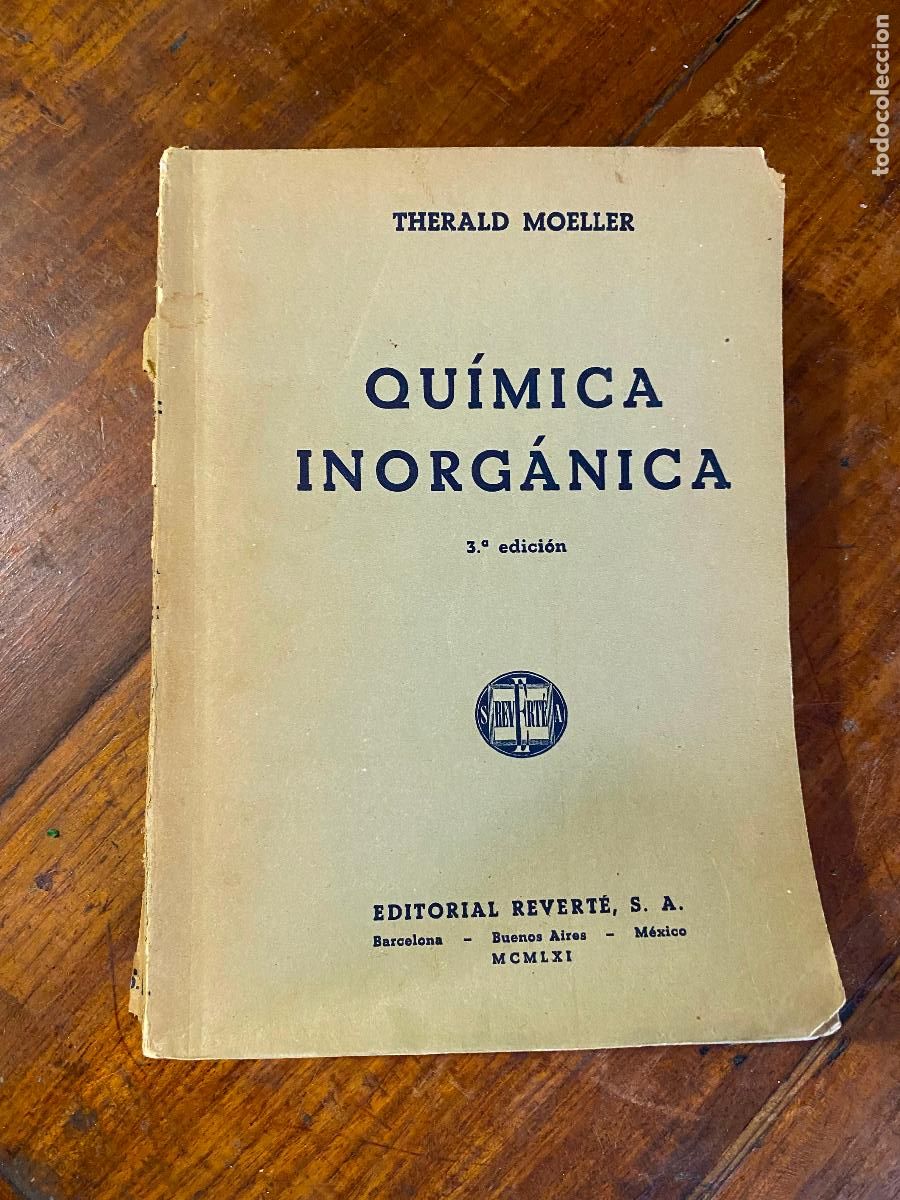 Libros de segunda mano de Ciencias: QUIMICA INORGANICA. THERALD MOELLER. EDITORIAL REVERTE 1961
