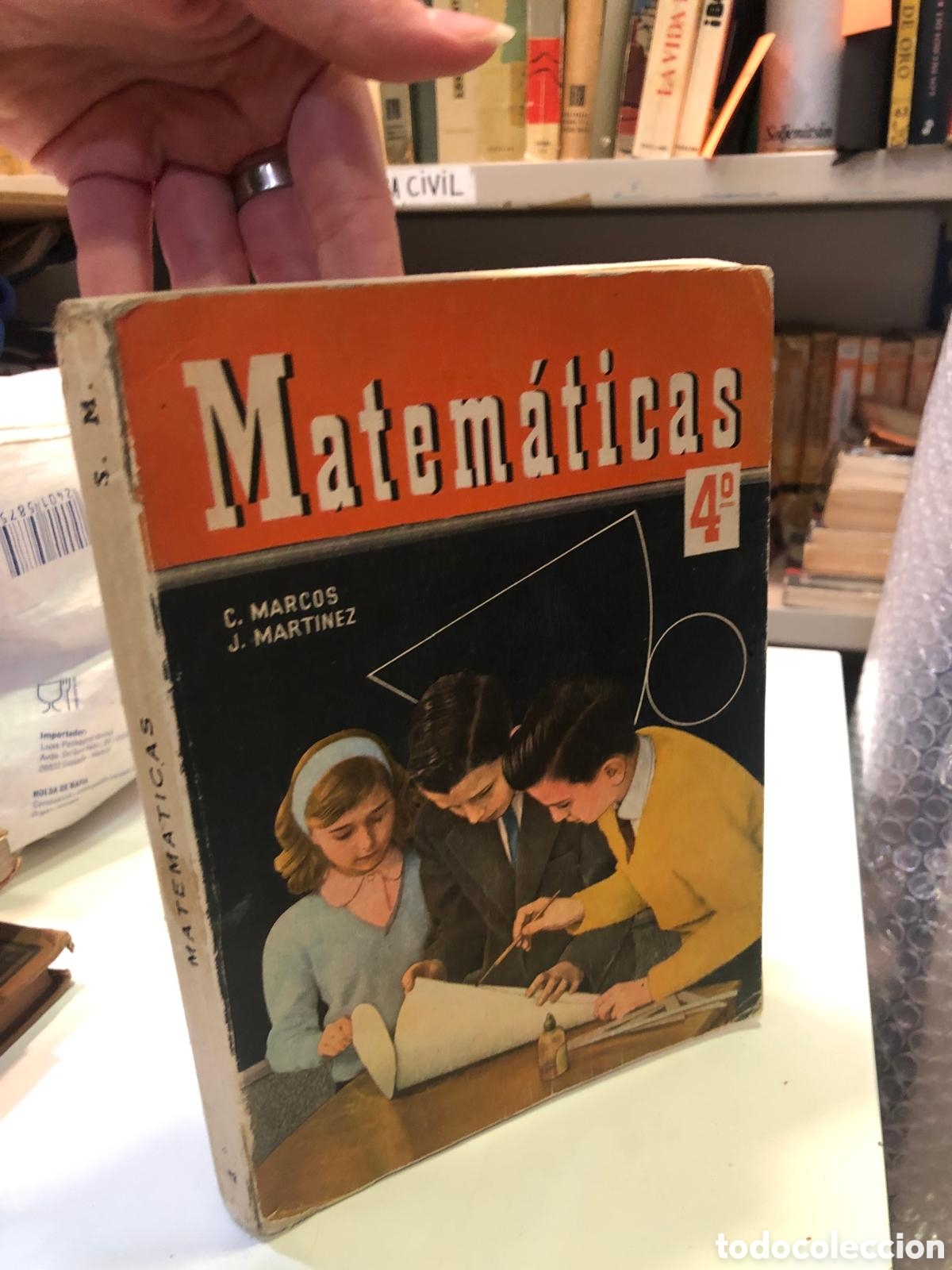 Libros de segunda mano de ciencias: Matem&aacute;ticas. 4&deg; Curso - C. Marcos y J. Mart&iacute;nez (Manual escolar) - Foto 1