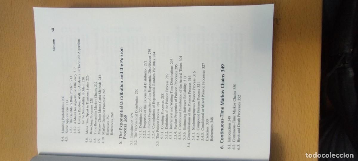 Libros de segunda mano de ciencias: INTRODUCTION TO PROBABILITY MODELS / EN INGLES / INTRODUCCI&Oacute;N A LOS MODELOS DE PROBABILIDAD / KARA0 - Foto 10