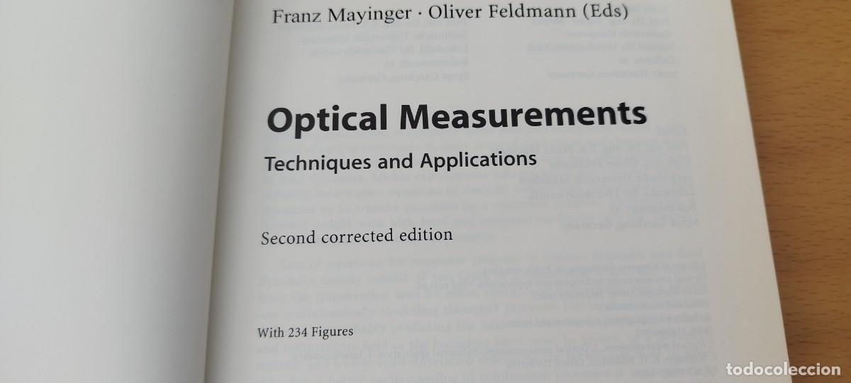 Libros de segunda mano de ciencias: OPTICAL MEASUREMENTS TECHNIQUES APPLICATIONS/EN INGLES/T&Eacute;CNICAS APLICACIONES MEDICIONES &Oacute;PTICAS - Foto 6