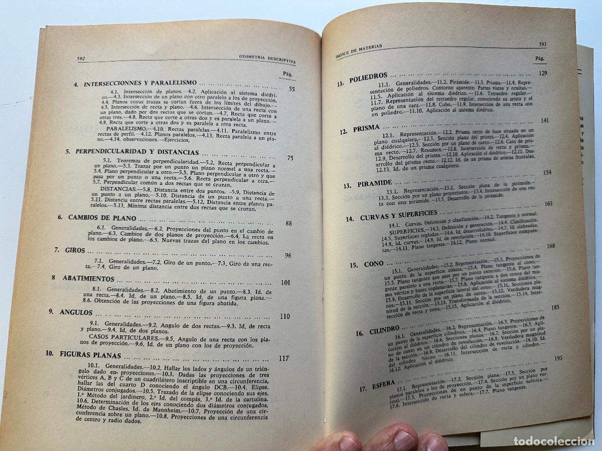 Libros de segunda mano de ciencias: GEOMETR&Iacute;A DESCRIPTIVA E. Izquierdo Asensi - Foto 4