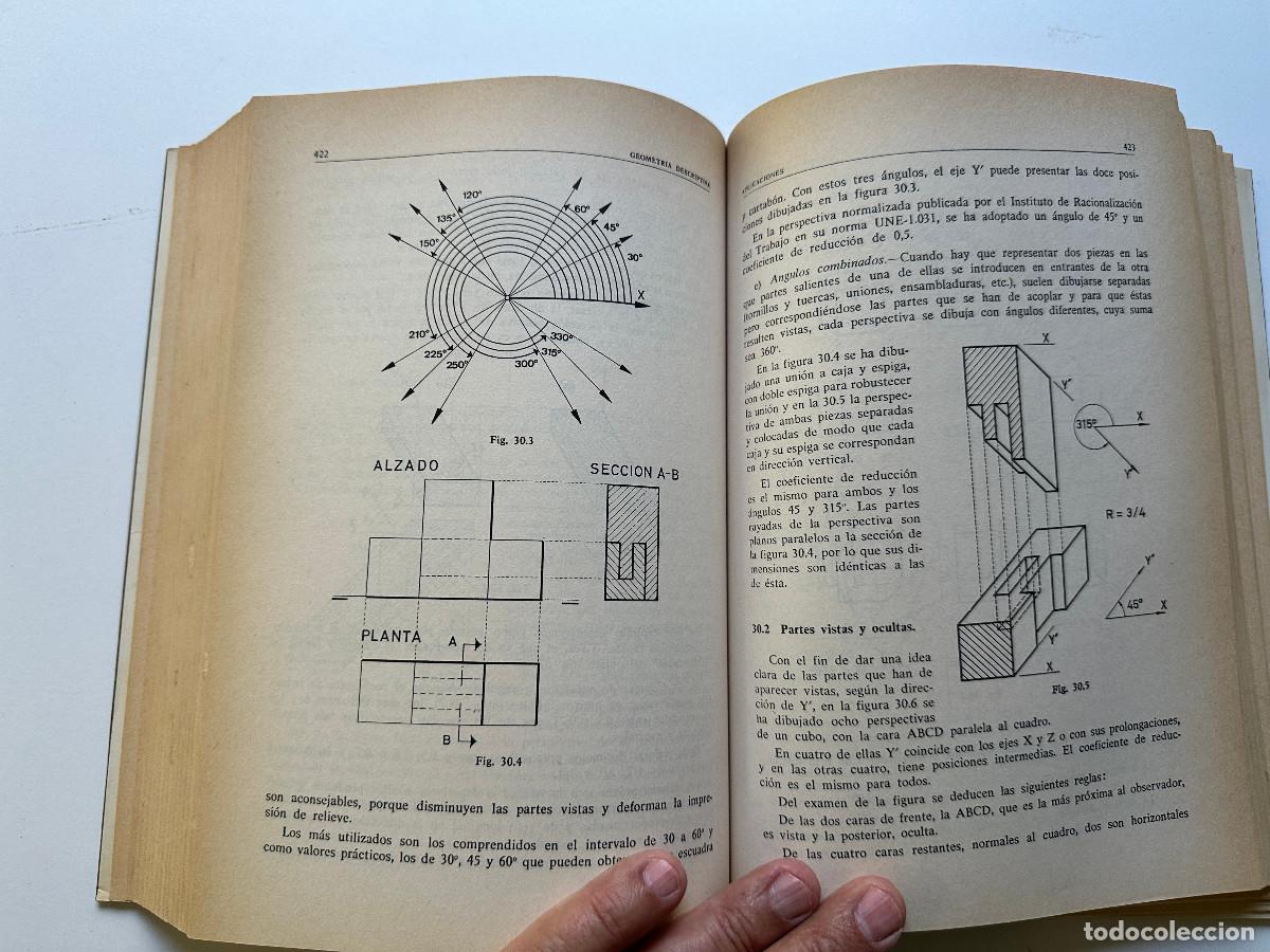 Libros de segunda mano de ciencias: GEOMETR&Iacute;A DESCRIPTIVA E. Izquierdo Asensi - Foto 5