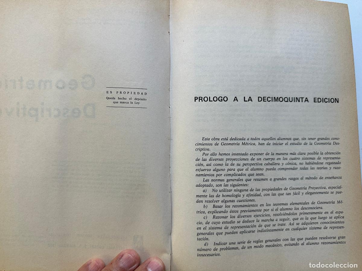Libros de segunda mano de ciencias: GEOMETR&Iacute;A DESCRIPTIVA E. Izquierdo Asensi - Foto 10