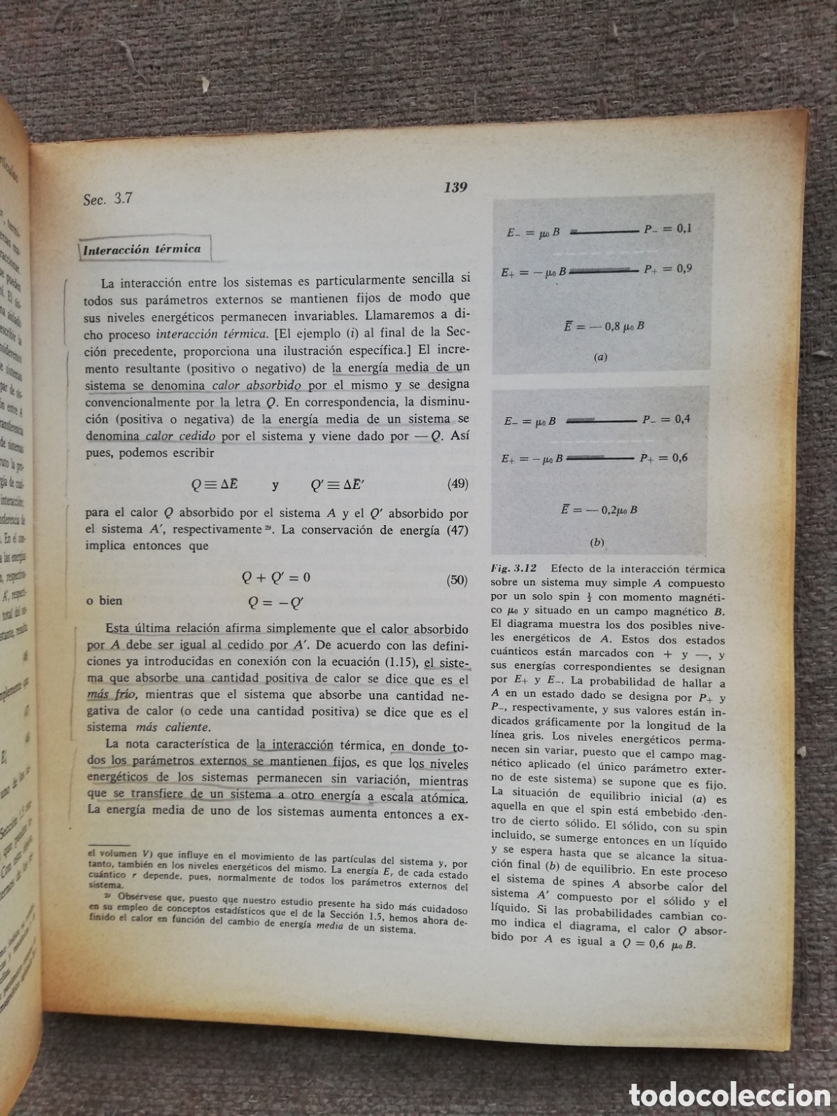 Libros de segunda mano de ciencias: Berkeley physics course. Volumen 5. Fisica estad&iacute;stica. Editorial Revert&eacute; - Foto 3