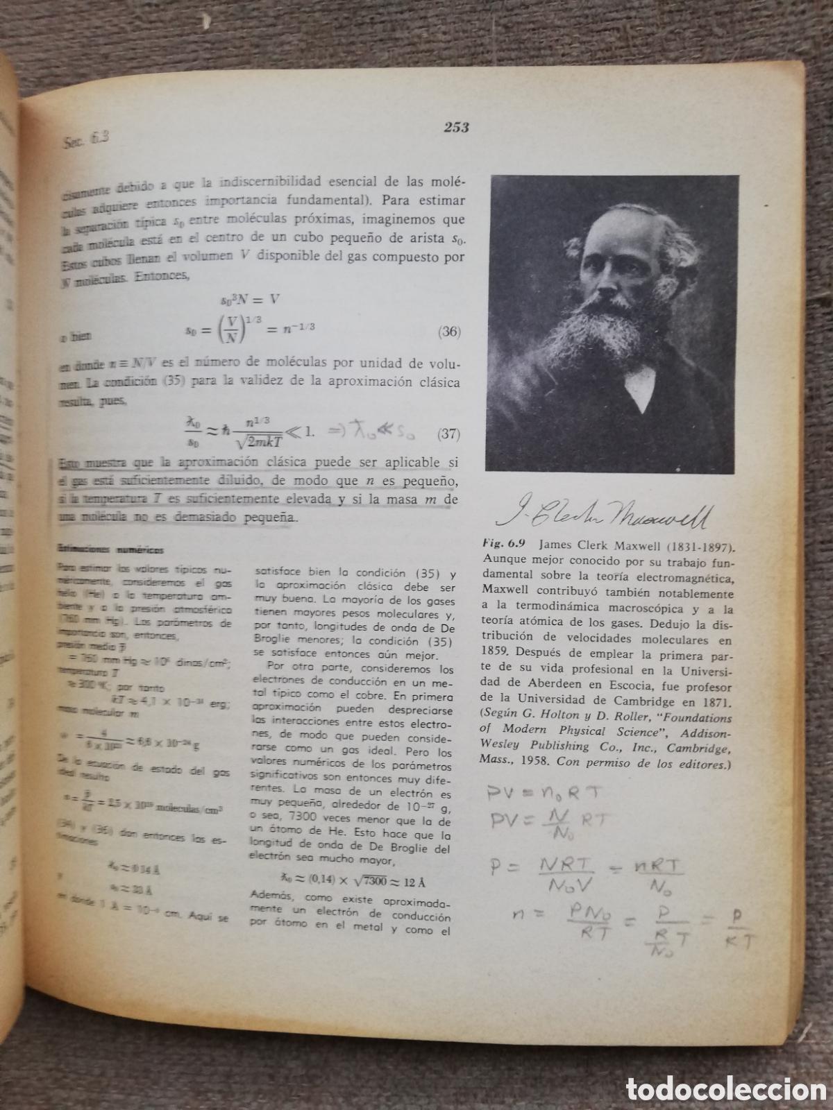 Libros de segunda mano de ciencias: Berkeley physics course. Volumen 5. Fisica estad&iacute;stica. Editorial Revert&eacute; - Foto 4