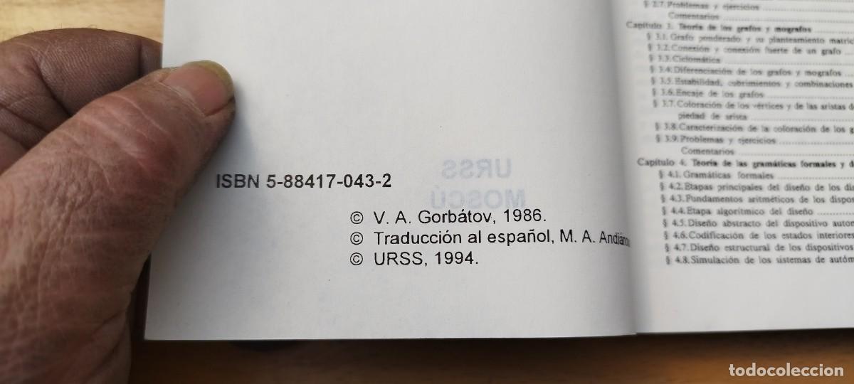 Libros de segunda mano de ciencias: FUNDAMENTOS DE LA MATEMATICA DISCRETA / GORBATOV / KARA10 / URSS MOSCU - Foto 8