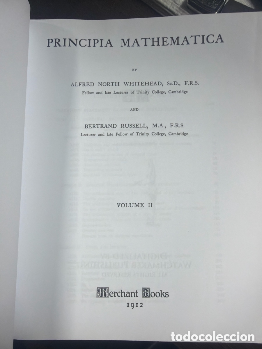 Libros de segunda mano de ciencias: Principia Mathematica Whitehead y Russell - 3 vol&uacute; - Foto 5