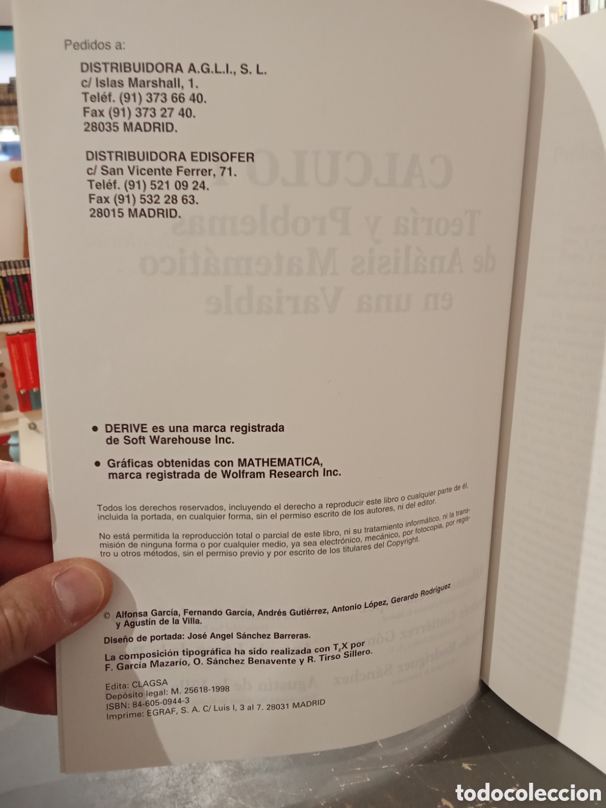 Libros de segunda mano de ciencias: Calculo I Teor&iacute;a y problemas de an&aacute;lisis matematico en una variable - Foto 2