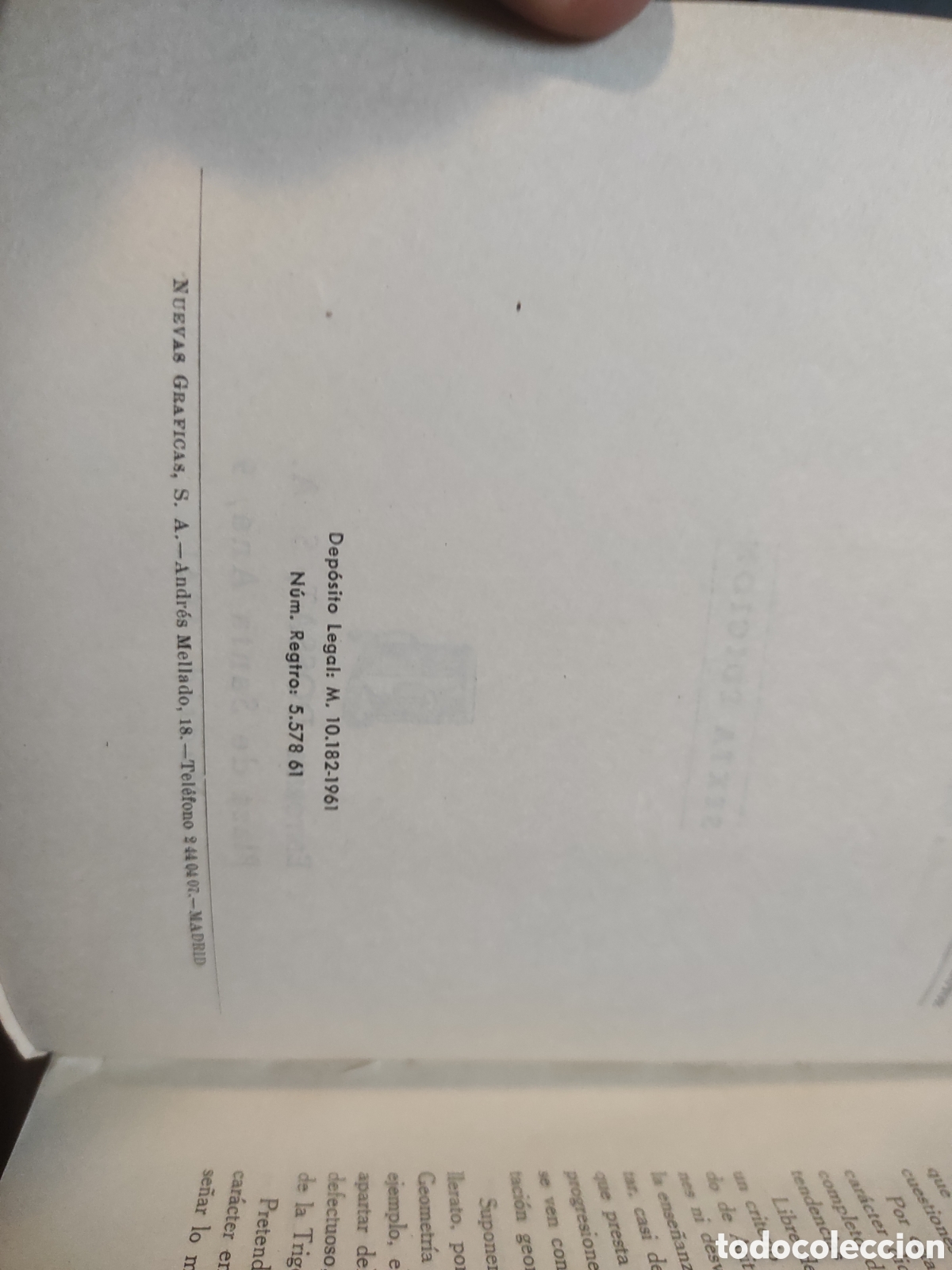 Libros de segunda mano de ciencias: &Aacute;lgebra pr&aacute;ctica - Carlos Mataix. Sexta Edici&oacute;n - Foto 3