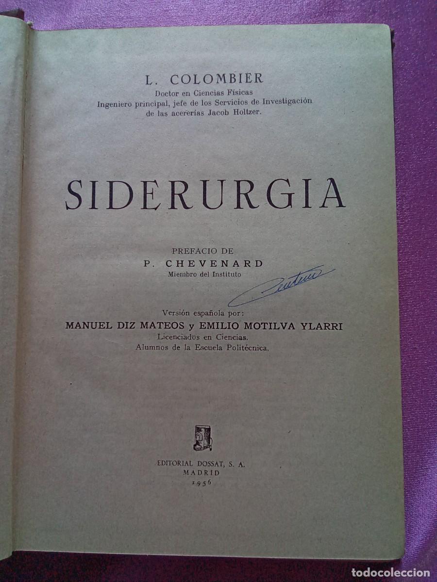 Libros de segunda mano de ciencias: SIDERURGIA .L.COLOMBIER 1956 .L53 2 - Foto 1