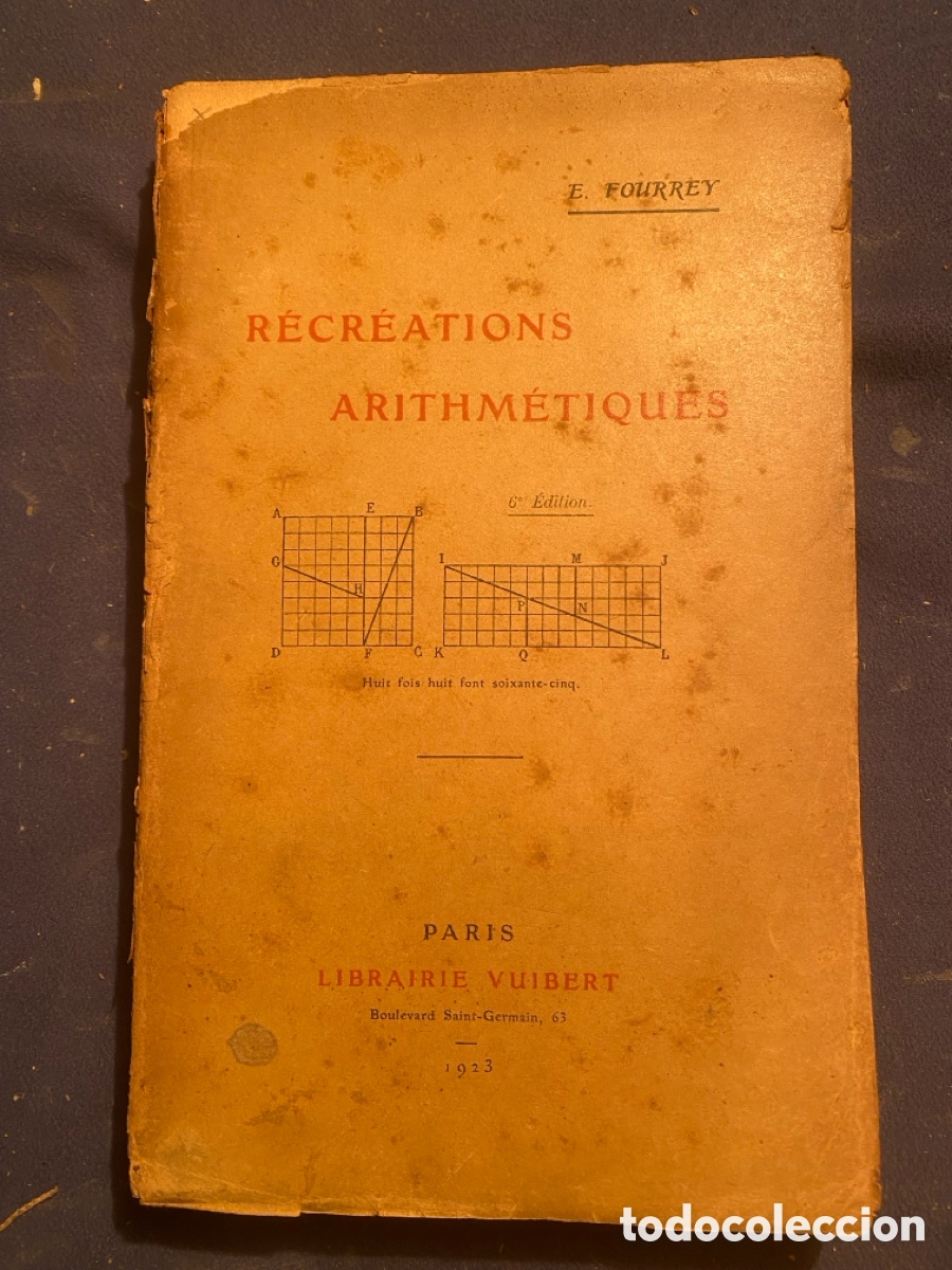 Libri di seconda mano: E. FOURREY: - RECREATIONS ARITHMETIQUES - (PARIS, 1923)