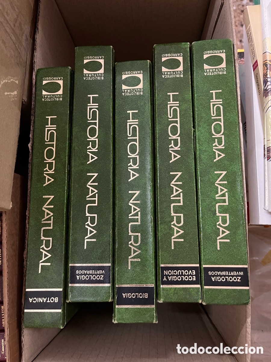 Libros de segunda mano: Historia natural. Carroggio, 5 tomos. Bot&aacute;nica. Biolog&iacute;a. Ecolog&iacute;a y evoluci&oacute;n. Zoolog&iacute;a