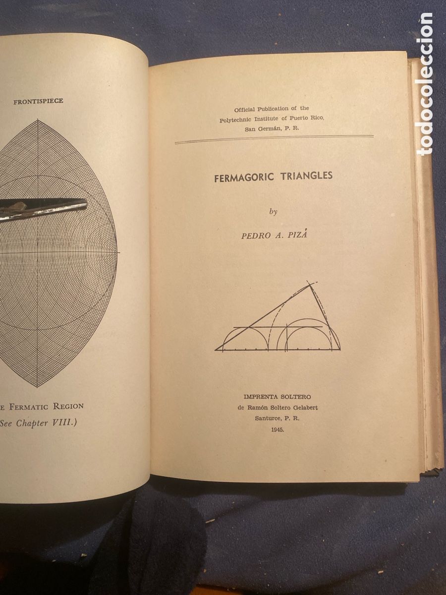 Libros de segunda mano de ciencias: PEDRO PIZA: - FERMAGORIC TRIANGLES - (PUERTO RICO, 1945) - Foto 2