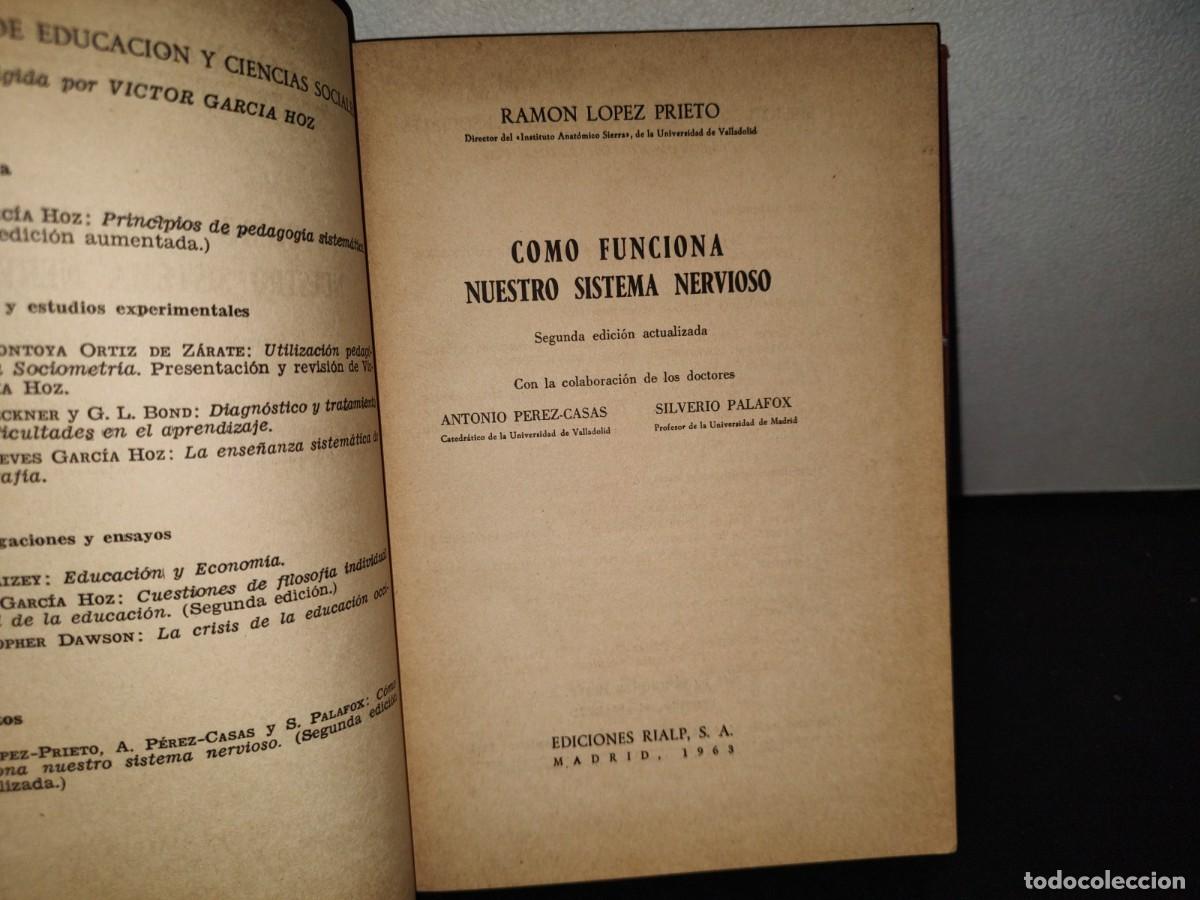 Libros de segunda mano de ciencias: 213- C&Oacute;MO FUNCIONA NUESTRO SISTEMA NERVIOSO - RAM&Oacute;N L&Oacute;PEZ PRIETO - Foto 3