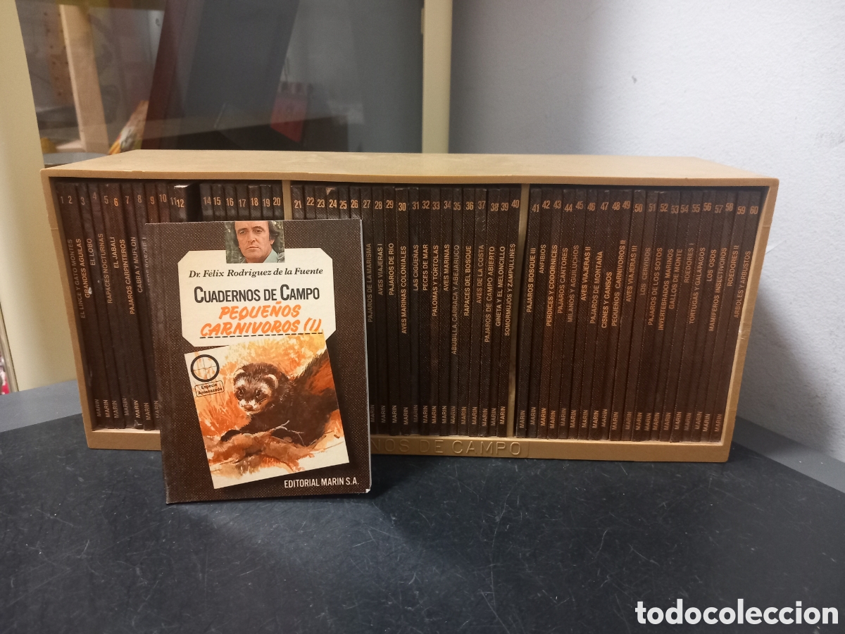 Libros de segunda mano: FELIX RODR&Iacute;GUEZ DE LA FUENTE CUADERNOS DE CAMPO PRIMERA EDICION MARIN A&Ntilde;OS 70 COMPLETA EN CAJA