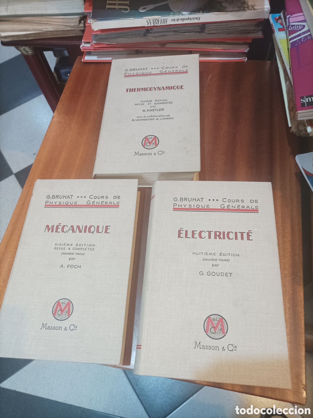 Libros de segunda mano de Ciencias: MECANIQUE,ELECTRICITE,THERMODYNAMIQUE.G.BRUHAT . 3 LIBROS.COURS DE PHYSIQUE GENERALE.1967