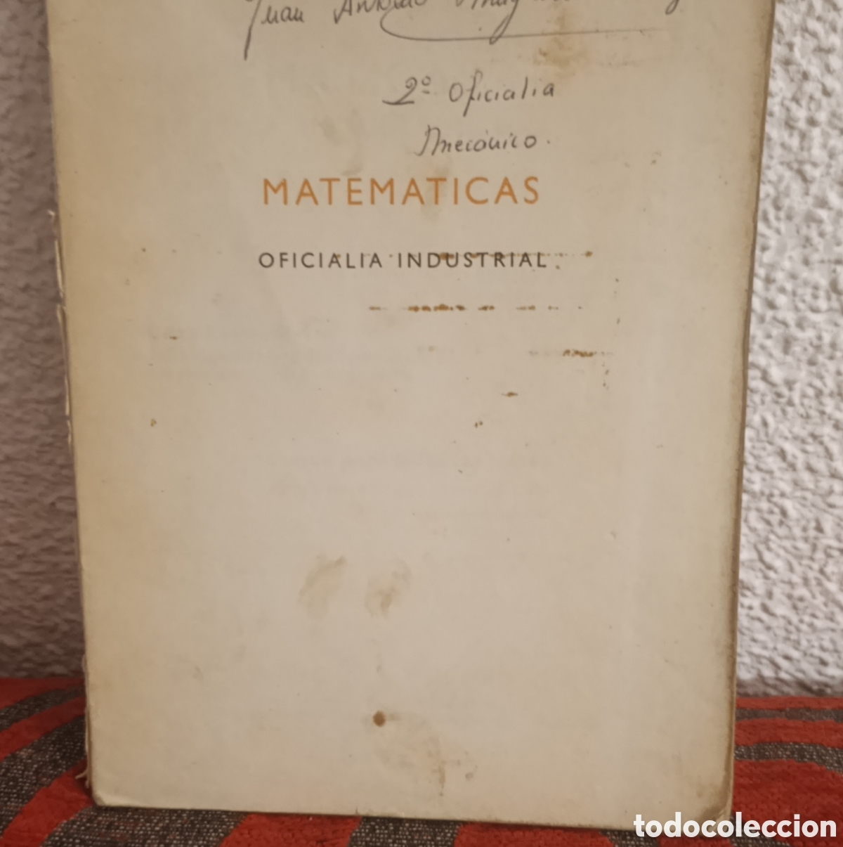 Libros de segunda mano de Ciencias: Libro Matem&aacute;ticas Oficial&iacute;a Industrial - &Aacute;lgebra y Geometr&iacute;a - Formaci&oacute;n Profesional SIN PORTADAS