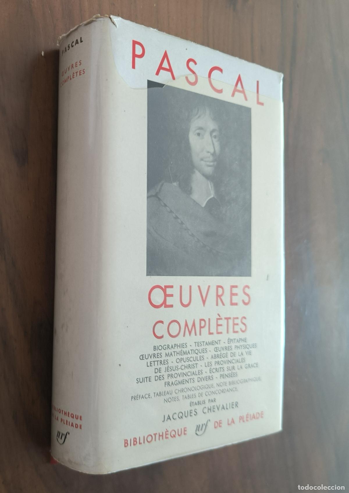 Libros de segunda mano de Ciencias: PASCAL - OEUVRES COMPL&Egrave;TES - BIBLIOTH&Egrave;QUE DE LA PL&Eacute;IADE