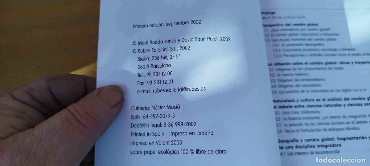 Libros de segunda mano: EL CAMBIO GLOBAL / BOADA, MARTI / KARA 72 / RUBES - Foto 8