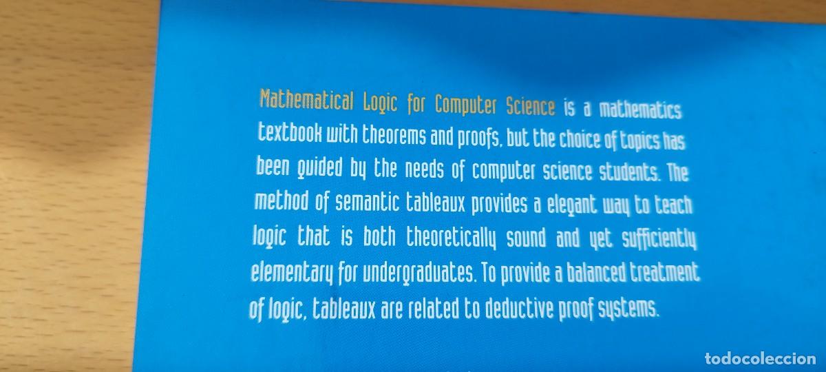Libros de segunda mano de ciencias: MATHEMATICAL LOGIC FOR COMPUTER SCIENCE/MORDECHAI BEN ARI/en ingles logica matematica para informati - Foto 5