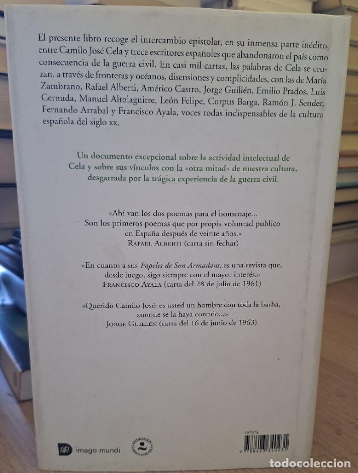 Libros de segunda mano: CORRESPONDECIA CON EL EXILIO. - CELA, Camilo Jose. - Foto 3