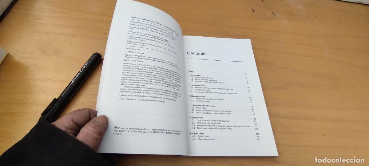 Libros de segunda mano de ciencias: ELEMENTS OF ALGEBRAIC CODING THEORY/VERMANI/EN INGLES Elementos teor&iacute;a codificaci&oacute;n algebraica - Foto 7
