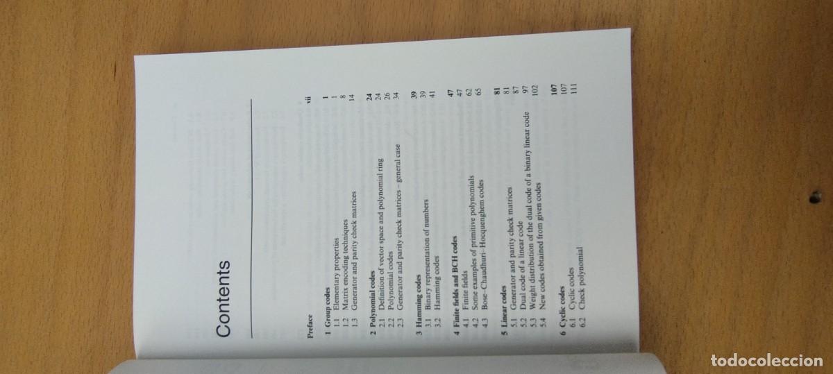 Libros de segunda mano de ciencias: ELEMENTS OF ALGEBRAIC CODING THEORY/VERMANI/EN INGLES Elementos teor&iacute;a codificaci&oacute;n algebraica - Foto 8