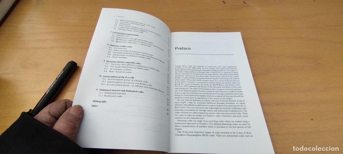 Libros de segunda mano de ciencias: ELEMENTS OF ALGEBRAIC CODING THEORY/VERMANI/EN INGLES Elementos teor&iacute;a codificaci&oacute;n algebraica - Foto 10