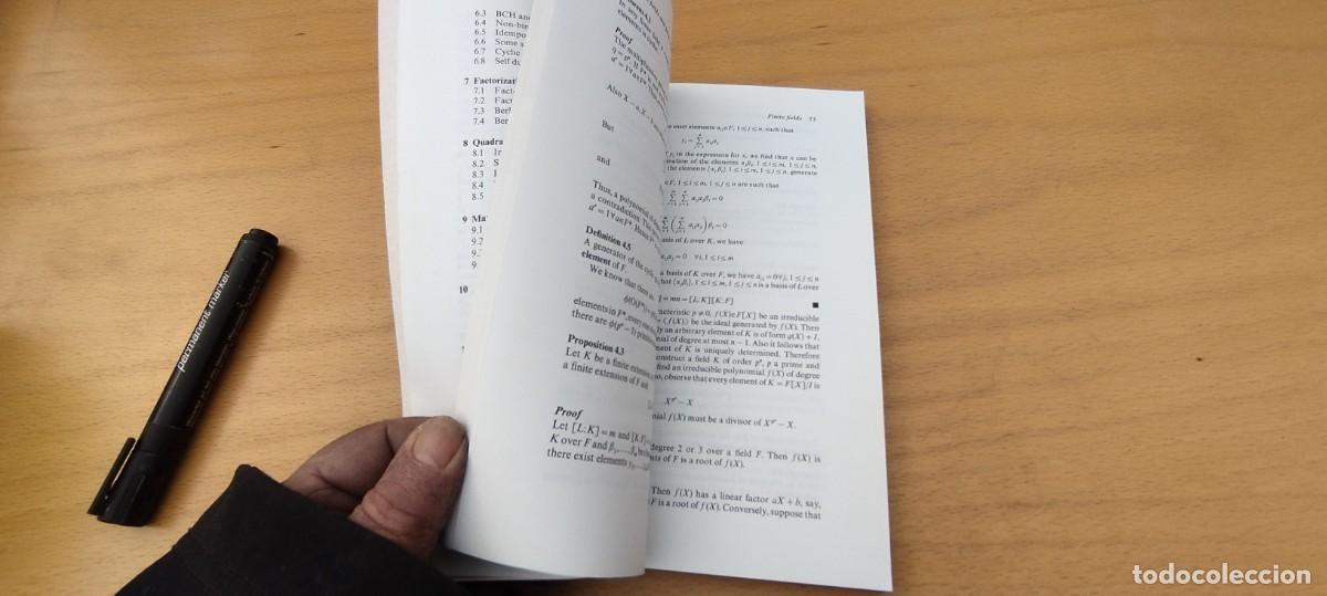Libros de segunda mano de ciencias: ELEMENTS OF ALGEBRAIC CODING THEORY/VERMANI/EN INGLES Elementos teor&iacute;a codificaci&oacute;n algebraica - Foto 14