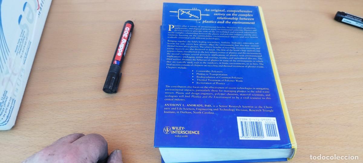 Libros de segunda mano de ciencias: PLASTICS AND THE ENVIRONMENT/ANDRADY/EN INGLES Pl&aacute;sticos y medio ambiente/WILEY INTERSCIENCE - Foto 3