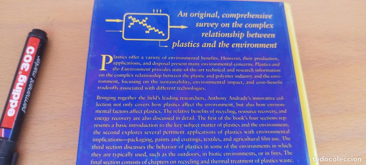 Libros de segunda mano de ciencias: PLASTICS AND THE ENVIRONMENT/ANDRADY/EN INGLES Pl&aacute;sticos y medio ambiente/WILEY INTERSCIENCE - Foto 4