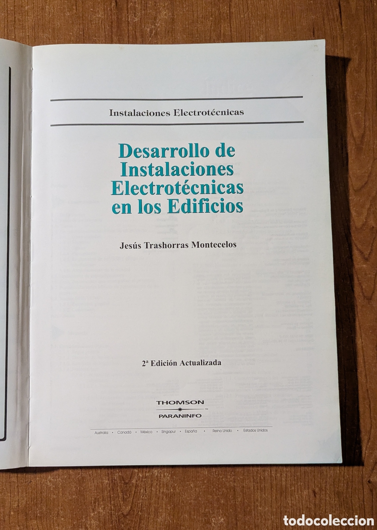 Libros de segunda mano de ciencias: Desarrollo de Instalaciones Electrot&eacute;cnicas en los Edificios. Thompson Paraninfo Jes&uacute;s Trashorras - Foto 4