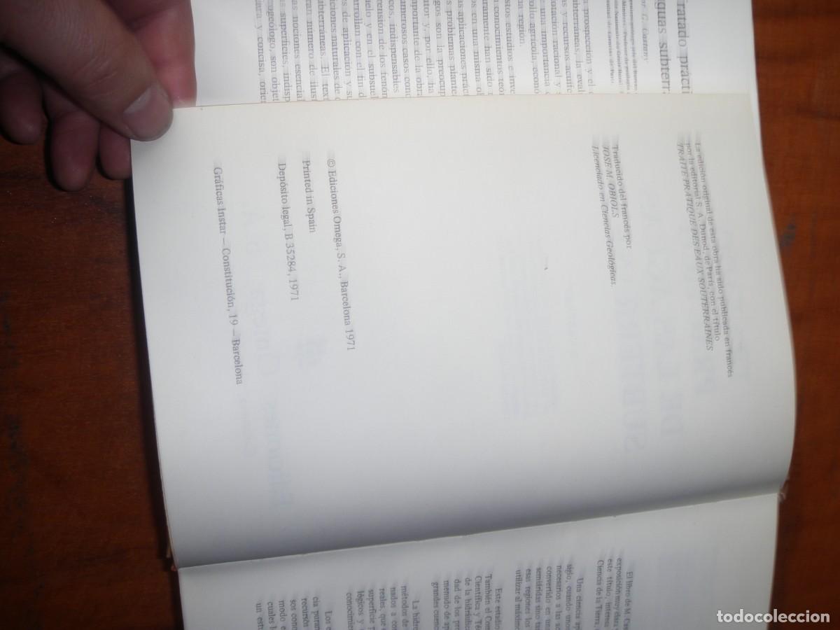 Libros de segunda mano: TRATADO PRACTICO DE LAS AGUA SUBTERRANEAS G. CASTANY OMEGA - Foto 5