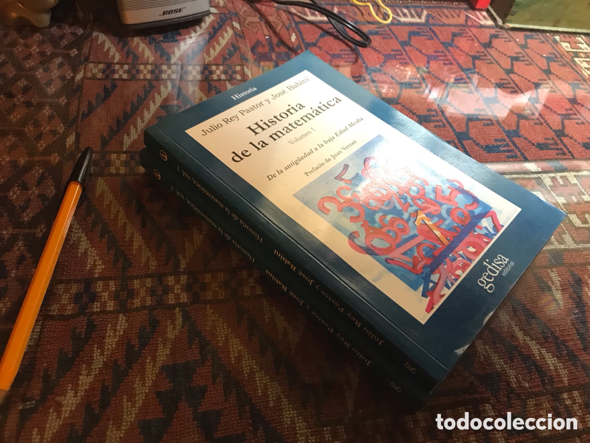 Libros de segunda mano de Ciencias: Historia de la matem&aacute;tica 1 y 2. Julio Rey Pastor y Jos&eacute; Babini. Gedisa editorial