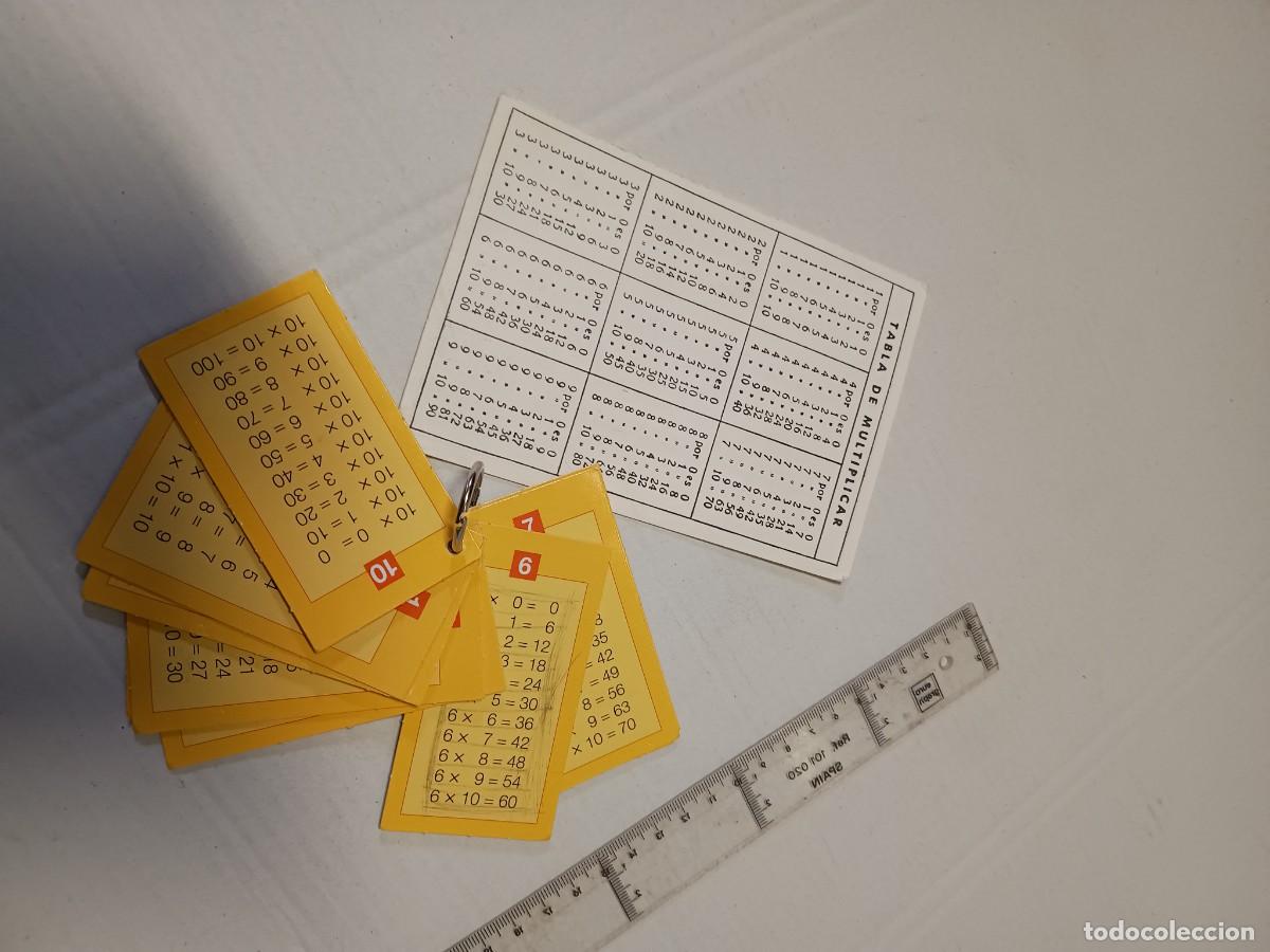 Libros de segunda mano de ciencias: Cartulinas con tablas de multiplicar - Foto 1