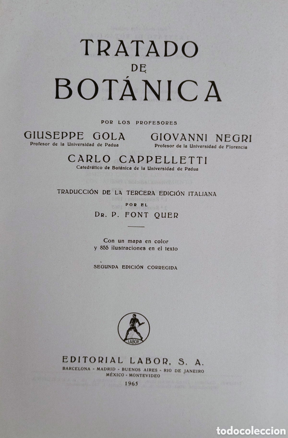Libros de segunda mano: Tratado de bot&aacute;nica. Gola, Negri, Capoelletti - Foto 2