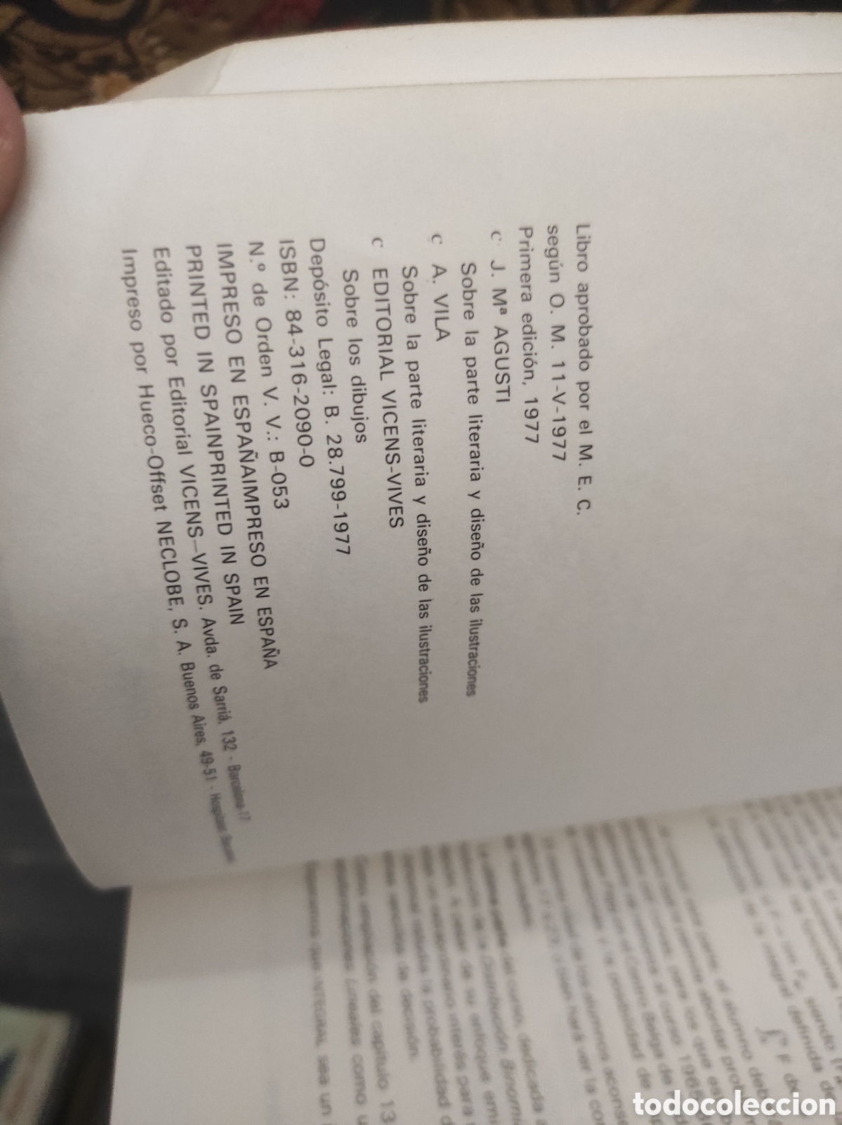 Libros de segunda mano de ciencias: MATEM&Aacute;TICAS INTEGRAL BUP CURSO 3, 1978 EDITORIAL VICENS VIVES - Foto 3