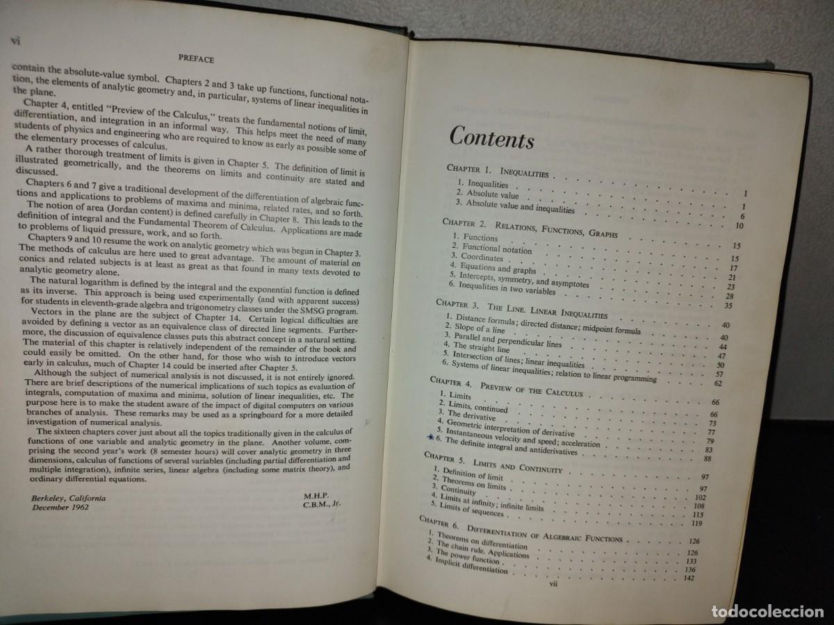 Libros de segunda mano de ciencias: 216- Calculus With Analytics Geometry. A First Course - Murray H. Protter, Charles B. Morrey - 1963 - Foto 7
